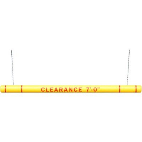 Innoplast Innoplast Clearance Bar, 4inD x 96inL, Yellow Bar/Red Tapes CB-496YR